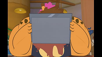 Giraffe stuffs herself in an all you can eat buffet