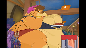 Giraffe stuffs herself in an all you can eat buffet