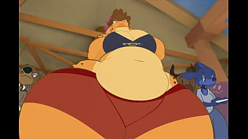 Giraffe stuffs herself in an all you can eat buffet