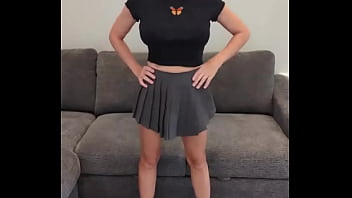 Butterfly shirt & cute skirt try on