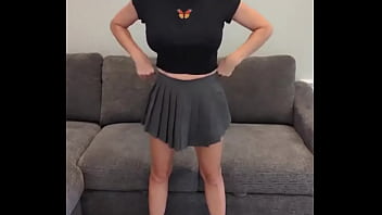 Butterfly shirt & cute skirt try on