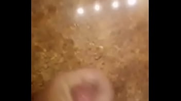 Ejaculating on the bathroom sink