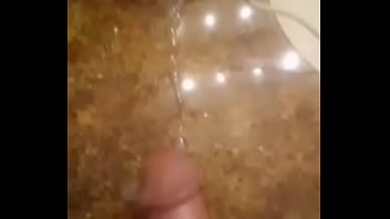 Ejaculating on the bathroom sink