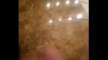 Ejaculating on the bathroom sink