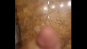 Ejaculating on the bathroom sink