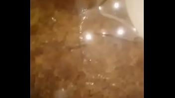 Ejaculating on the bathroom sink