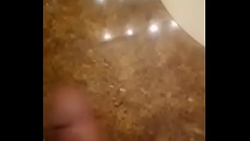 Ejaculating on the bathroom sink