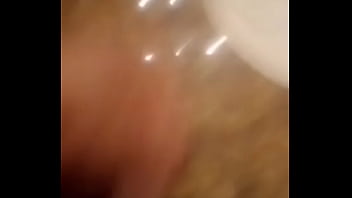 Ejaculating on the bathroom sink