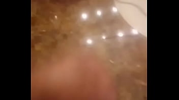 Ejaculating on the bathroom sink