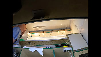 Beauty angel secretly upskirted at work by a naughty boss