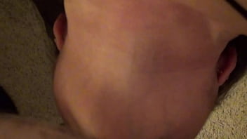 Busty slut fucks herself and sucks dick