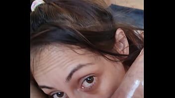 Knees down throat candie cross’ condom blowjob breaks her cfnm ball worship to cumface