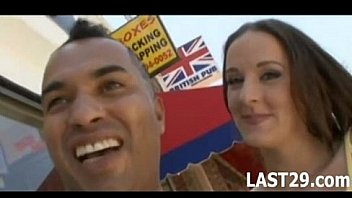 Cute babe gets creampied from black cock