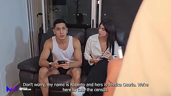 A survey taking girl gets fucked by a stranger max betancur