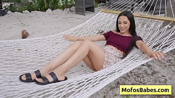 Watch this beautiful black haired teenager shows off her nice round big tits outdoors Watch this beautiful black haired teenager shows off her nice round big tits outdoors