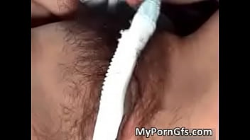 Hairy slut getting moist cunt fingered