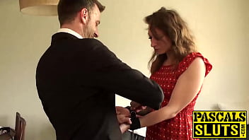 Inked girl tied up and punished