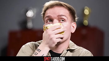 Teen got caught sniffing panties by the janitor and gets fucked after