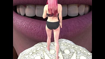 Mujer gigante traga entera a mujer pequeña