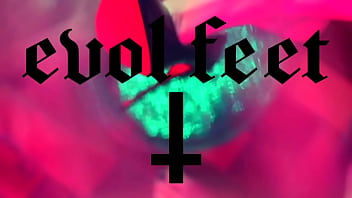 Barefoot stuck in glue & masturbation