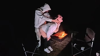 Risky sex outdoors in the forest with milf