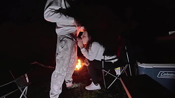 Risky sex outdoors in the forest with milf