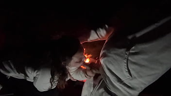 Risky sex outdoors in the forest with milf