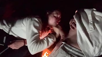 Risky sex outdoors in the forest with milf