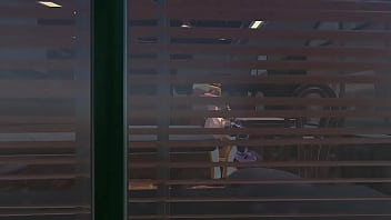 Beautiful black woman and her sexy manager fuck big dicked customer