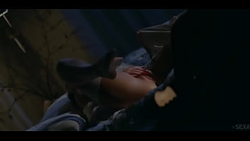 Sexy woman masturbates and urinates