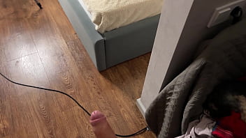 Insatiable brunette gives deepest blowjob ever