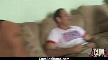 Amateur ebony interracial group sex with facial 12