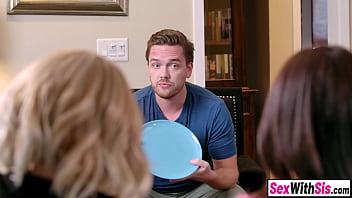 Horny latina teen stepsis has a threesome with her bestie and big dick step brother