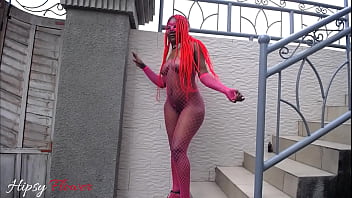 Ass licking lead to dick riding on an outdoor stair