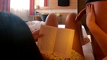 Sexy and horny big boobs big booty brunette slut teases a big dick by playing with balls and sensual touching and teasing