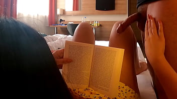 Sexy and horny big boobs big booty brunette slut teases a big dick by playing with balls and sensual touching and teasing