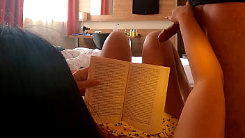 Sexy and horny big boobs big booty brunette slut teases a big dick by playing with balls and sensual touching and teasing