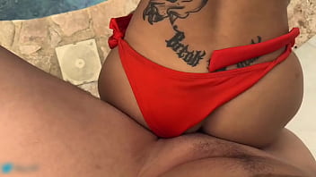 My friend fucks me in a public jacuzzi he likes my tight vagina