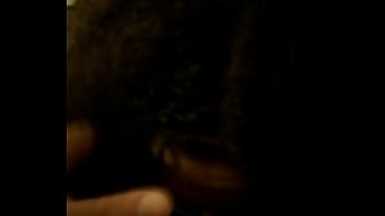 Curly girl sucking in hidden camera