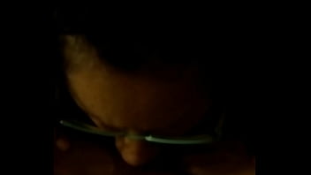 Curly girl sucking in hidden camera