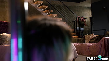 Dude fucking his petite blonde roommates tight pussy roughly