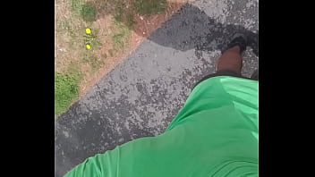 Taking an exercise routine i learned indoors and privately practicing it outdoors 1