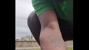 Taking an exercise routine i learned indoors and privately practicing it outdoors 1