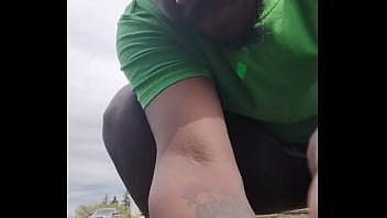 Taking an exercise routine i learned indoors and privately practicing it outdoors 1