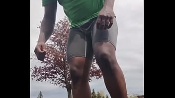 Taking an exercise routine i learned indoors and privately practicing it outdoors 1