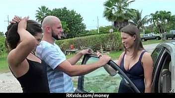 Sexy wild chick gets paid to fuck 4