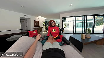Vr muscle superhero from the incredibles rides a huge cock and masturbates in cosplay parody Vr muscle superhero from the incredibles rides a huge cock and masturbates in cosplay parody