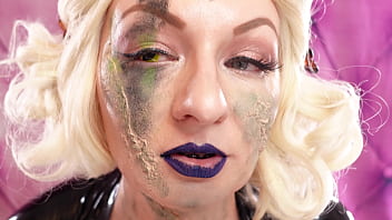 Make up with scars in process with liquid latex and cottonwool arya grander