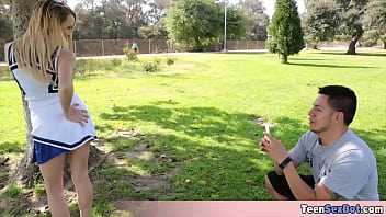 Long legged sportsy teen gets her pussy filled