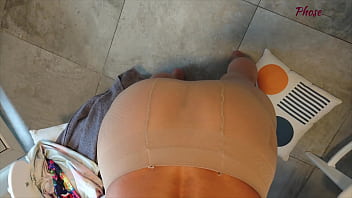 Horny mature mom karina blowjob pov in her pantyhose in the kitchen